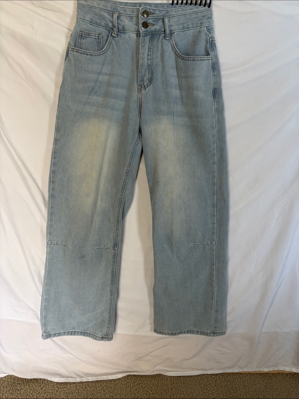 SHEIN Light Wash Wide Leg Jeans